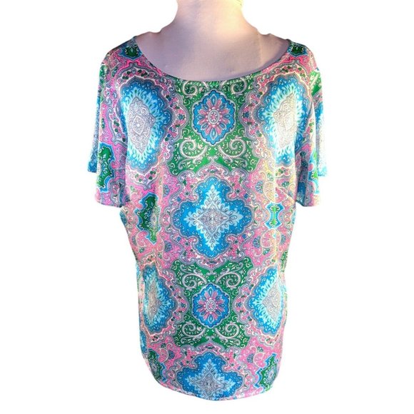 Talbots Tops - Talbots Loose Fit Summer Party Blouse Women Size Petite Large